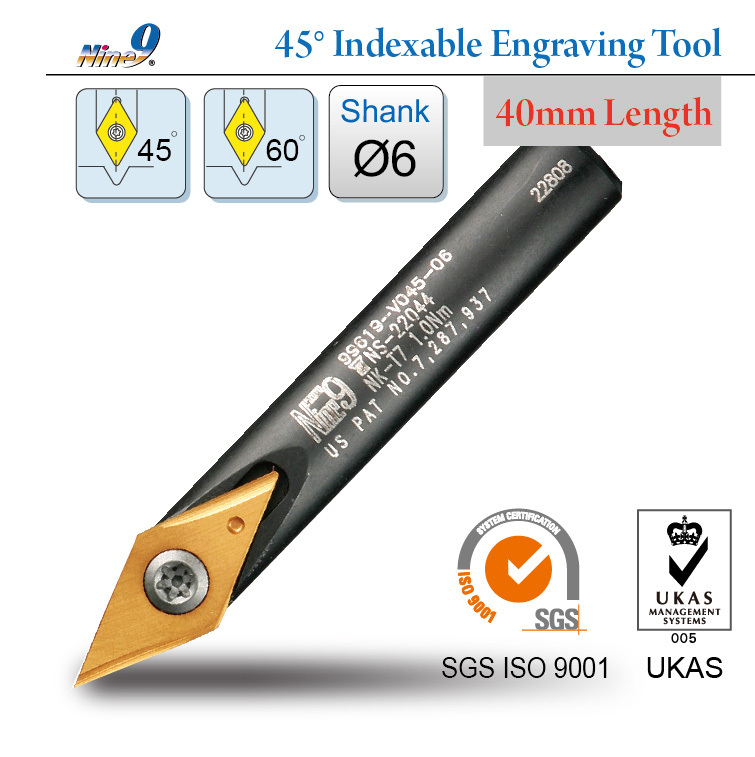 Engraving Tool 45° Tool Holder (0099619V04506) CNC Support